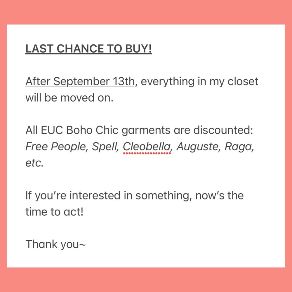 Free People, Spell, Mumu, Cleobella, Auguste, Boho